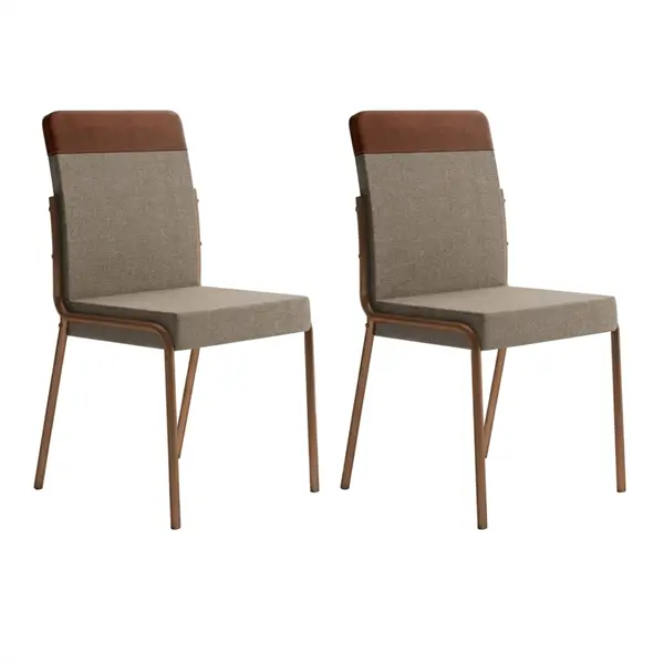 CADEIRAS CARRARO DUOCOURINO CARAMELO